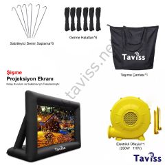 TAVİSS AÇIK ALAN ŞİŞME 16 FİT PROJEKSİYON PERDESİ
