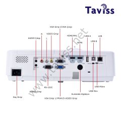 TAVİSS TTCR405Xi 3LCD 15.000:1 KONTRAST 4800 ANSİLÜMEN İNTERAKTİF PROJEKSİYON CİHAZI