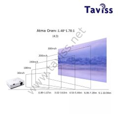 TAVİSS TTSO462X 3LCD 25.000:1 KONTRAST 5500 ANSİLÜMEN PROJEKSİYON CİHAZI