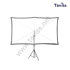TAVİSS TRİPOD AYAKLI TAŞINABİLİR VE DUVAR KULLANIMLI PROJEKSİYON PERDESİ