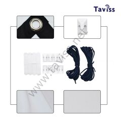 TAVİSS SİYAH ÇERÇEVELİ DUVAR TİPİ PROJEKSİYON PERDESİ