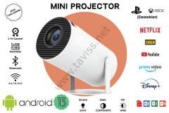 YENİ MINI PROJECTOR Android 13  1280*720p Taşınabilir Ev Sinema Projektörü SMART SÜRÜM