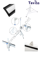 TAVİSS 240X200 CM TAŞINABİLİR TRİPOD PROJEKSİYON PERDESİ