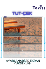TAVİSS 180X180 CM STORLU MANUEL PROJEKSİYON PERDESİ