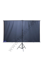 221x124 CM MAT BEYAZ-SİYAH TRİPOD AYAKLI TAŞINABİLİR VE DUVAR KULLANIMLI PROJEKSİYON PERDESİ