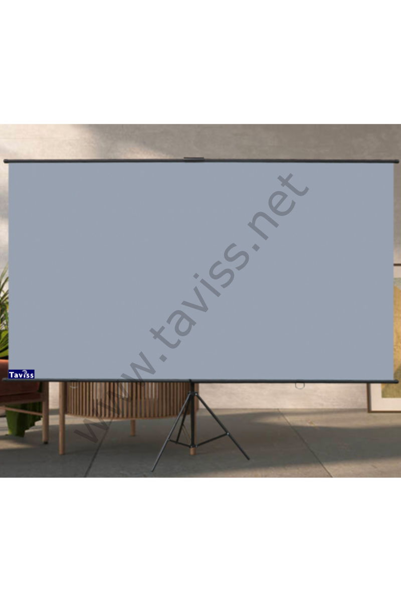 221x124 CM ANTİ-LİGHT TRİPOD AYAKLI TAŞINABİLİR VE DUVAR KULLANIMLI PROJEKSİYON PERDESİ