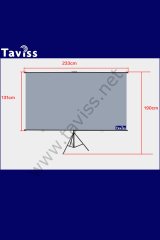 221x124 CM ANTİ-LİGHT TRİPOD AYAKLI TAŞINABİLİR VE DUVAR KULLANIMLI PROJEKSİYON PERDESİ